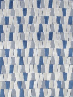 Facets Sapphire V444860002 by Old World Weavers Designer Fabric MAGNETICS 70% VISCOSE 30% POLYESTER BELGIUM MEDIUM DUTY Horizontal: 11.5" and Vertical: 13.5" 55 - Swanky Fabrics -