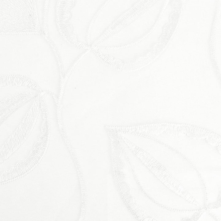 Vacation 1 Frost by Stout Designer Fabric Color My Window Frost/Alabaster 100% Polyester Polyester Embroidery INDIA FLAME RETARDANT-CA BULLETIN 117-SECTION E FLAME RETARDANT-U.F.A.C. CLASS 1 (OR A) Horizontal: 13 and Vertical: 9.375 52 in - Swanky Fabrics -