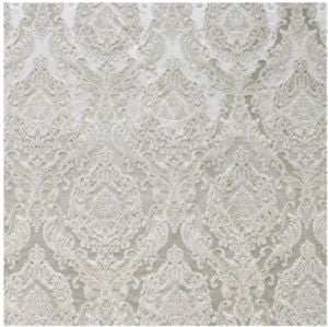 Valencia Ivory by Norbar Designer Fabric SYMPHONY 100% POLYESTER 19"V 14 1/4"H 53 - Swanky Fabrics -