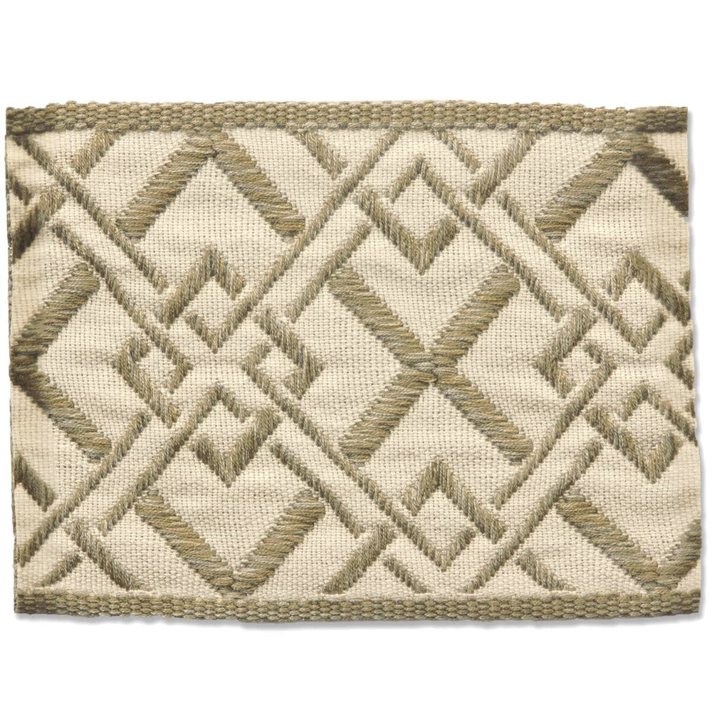Vanity 1 Pewter by Stout Trim Stout Trim Vanity 1 PewterTrim NEW WORLD TAPES & BORDERS FRANCE </p><p>Repeat: H: 2.125, V: 0.000 2.65 in - Fabric Carolina -
