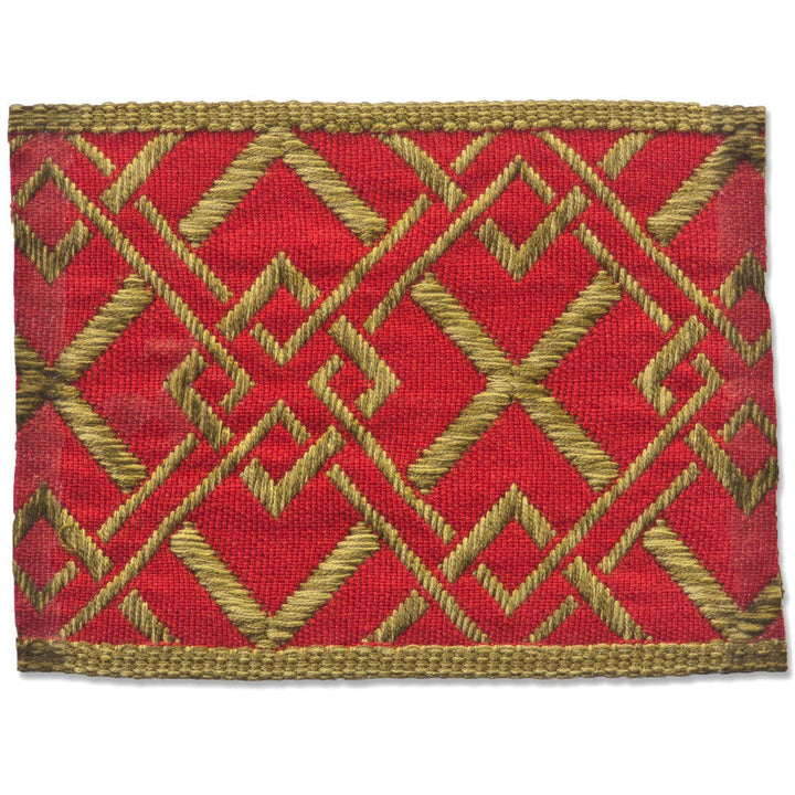 Vanity 3 Lipstick by Stout Designer Trim NEW WORLD TAPES & BORDERS 100%SVI FRANCE Horizontal: 2.125 and Vertical: 0.000 2.65 in - Swanky Fabrics -