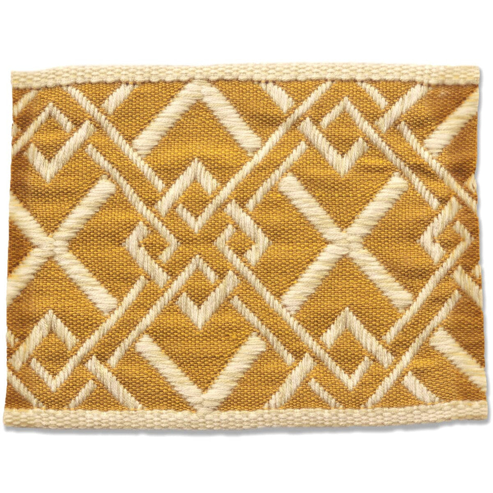 Vanity 4 Topaz by Stout Designer Trim NEW WORLD TAPES & BORDERS 100%SVI FRANCE Horizontal: 2.125 and Vertical: 0.000 2.65 in - Swanky Fabrics -