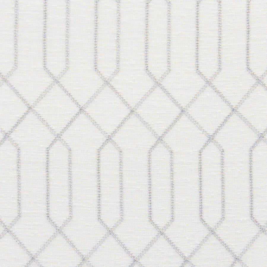 Varanasi # 505 Haze by Maxwell Designer Fabric Sheer Paths 100% POLYESTER TURKEY V-6.1" H-2.1" 118" EMB. WIDTH 110" - Swanky Fabrics -