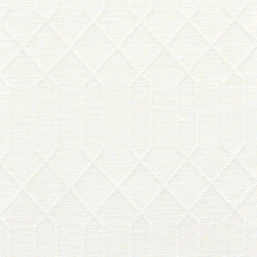 Varanasi # 556 Plaster by Maxwell Designer Fabric Sheer Paths 100% POLYESTER TURKEY V-6.1" H-2.1" 118" EMB. WIDTH 110" - Swanky Fabrics -