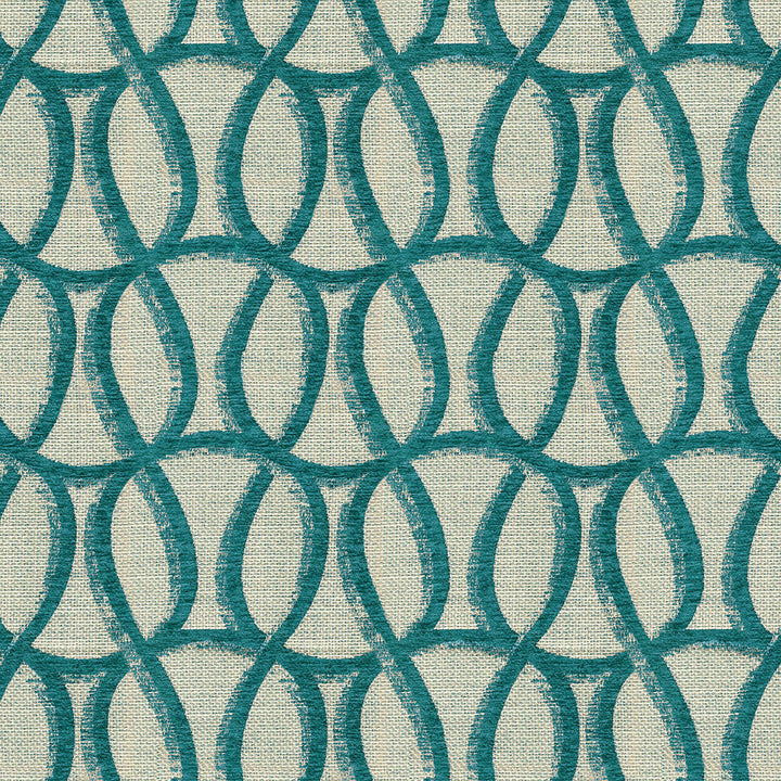 Bailey 34 Teal by ABBEYSHEA Designer Fabric 87% Polyester, 8% Viscose, 5% Linen China 15,000 Double Rubs (Wyzenbeek) </p><p>Repeat: Horizontal: 10.6" (26.7 cm) Up the Roll and Vertical: 7.4" (18.8 cm) Across the Roll 57" (144 cm) - Swanky Fabrics -