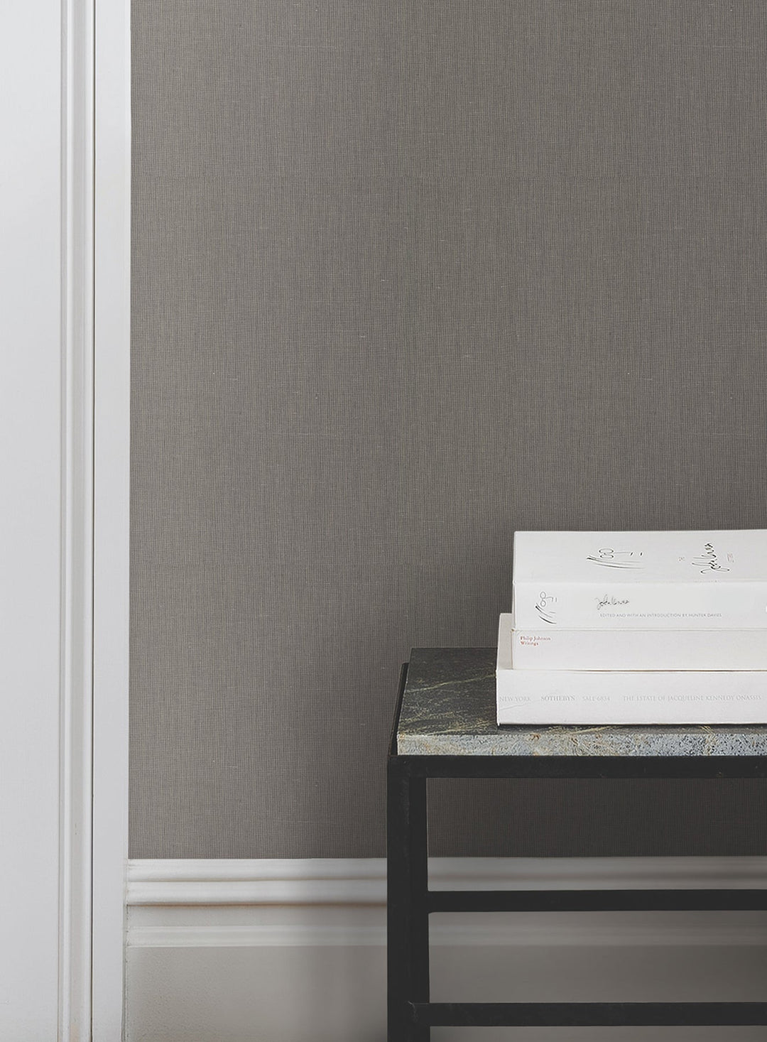 Crosshatch Black & Grey String Wallpaper by Magnolia Home Designer