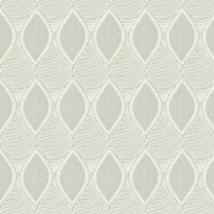 Vivian 1 Dove by Stout Designer Fabric Rainbow Library Silver/Smoke 58% Cotton 42% Polyester Viscose Embroidery INDIA Horizontal: 4.875 and Vertical: 9.375 52 in - Swanky Fabrics -