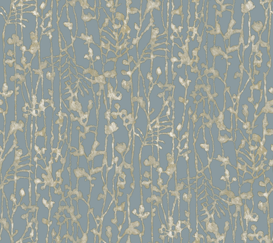 Filigree Light Blue Abstract Wallpaper by Ronald Redding Designer