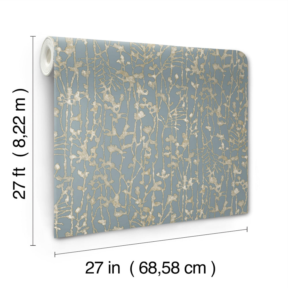 Filigree Light Blue Abstract Wallpaper by Ronald Redding Designer