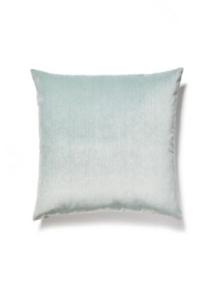 Strie Velvet Pillow 22 X 22 - Menthol VWSTRIEPILL0009 by Scalamandre Designer Pillows 93% POLYESTER / 7% RAYON U.S.A. Horizontal: and Vertical: 0 - Swanky Fabrics -