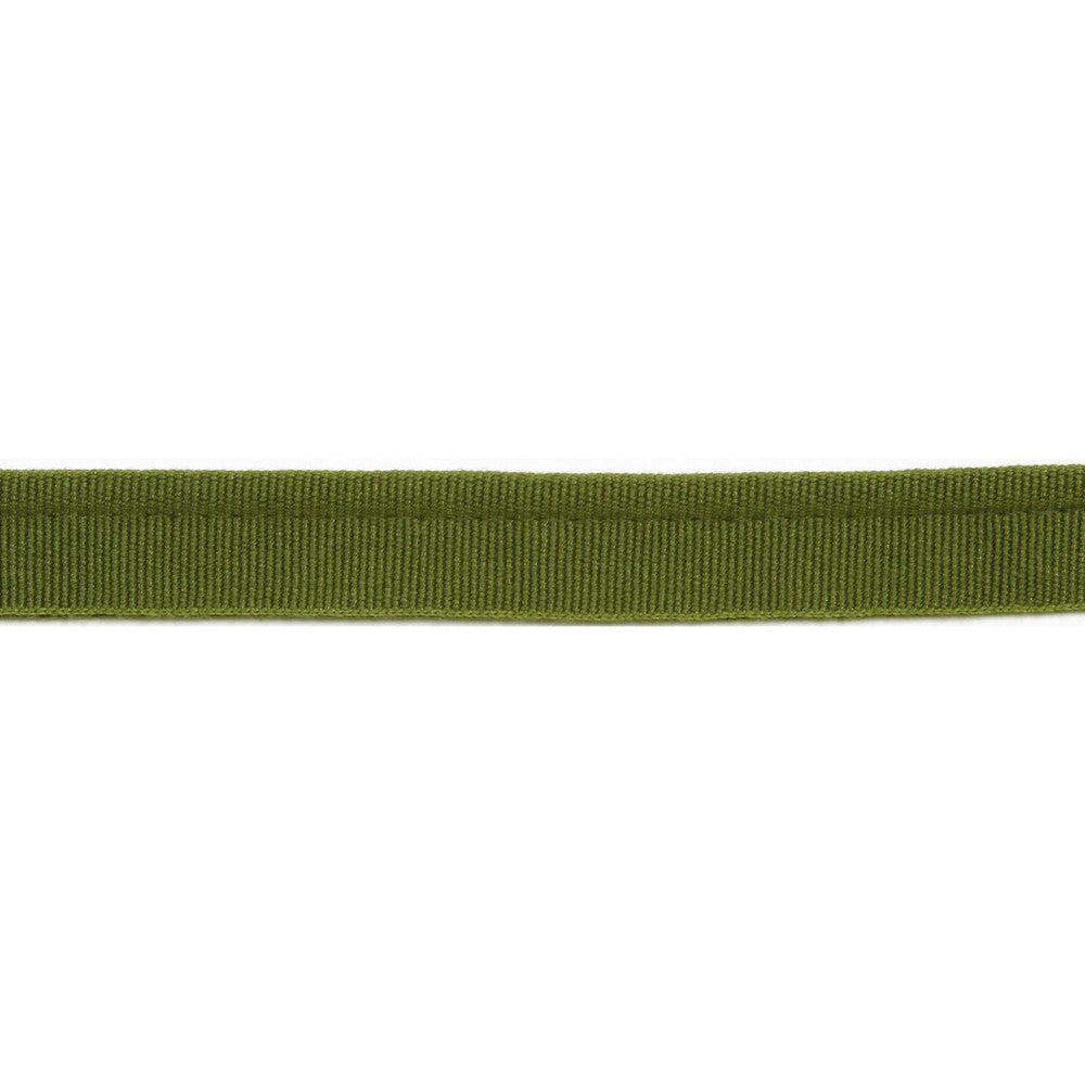 Versailles 1/4" Grosgrain Ribbon Lip Cord Olive by Europatex Designer Fabric Versailles 64% Rayon, 34% Cotton, 2% Polyester 0.25 inches - Swanky Fabrics -