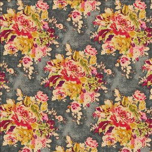 Kasmir Fabric Vogue Bouquet Charcoal