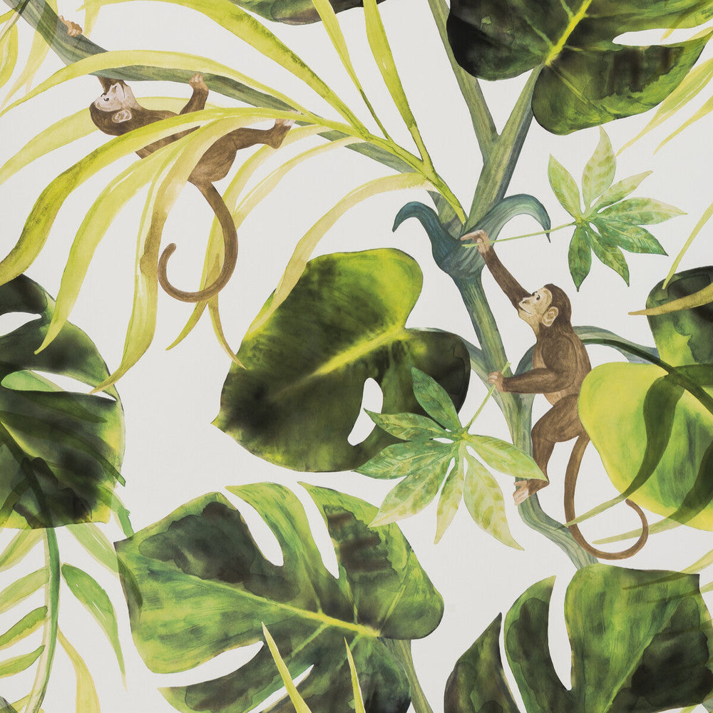 Monkey Business Natural by Clarke And Clarke Designer Wallcovering CLARKE & CLARKE COLONY Belgium Horizontal: 0 and Vertical: 20.875 20.875 - Swanky Fabrics -