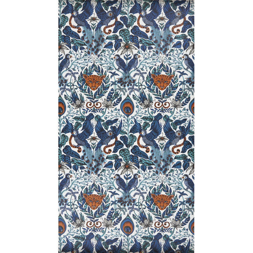 Amazon Blue by Clarke And Clarke Designer Wallcovering ANIMALIA BY EMMA J SHIPLEY FOR C&C United Kingdom Horizontal: 0 and Vertical: 18 20.5 - Swanky Fabrics -