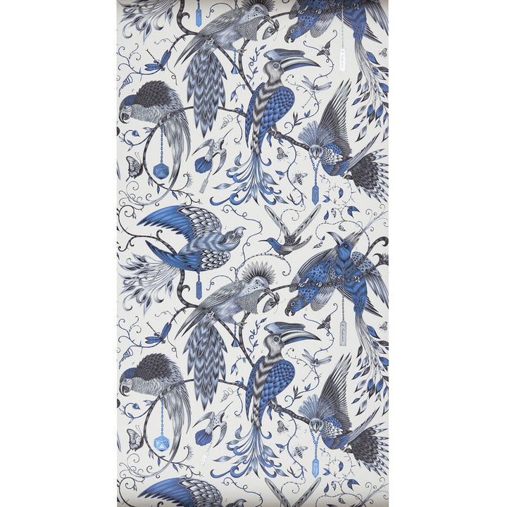 Audubon Blue by Clarke And Clarke Designer Wallcovering ANIMALIA BY EMMA J SHIPLEY FOR C&C NON WOVEN - 100% United Kingdom Horizontal: 0 and Vertical: 20.5 20.5 - Swanky Fabrics -