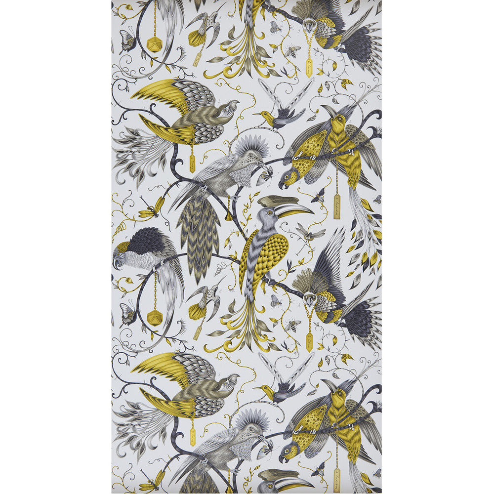 Audubon Gold by Clarke And Clarke Designer Wallcovering ANIMALIA BY EMMA J SHIPLEY FOR C&C NON WOVEN - 100% United Kingdom - Horizontal: 0 and Vertical: 20.5 20.5 - Swanky Fabrics -