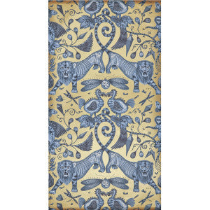 Clarke And Clarke Wallpaper Extinct Blue