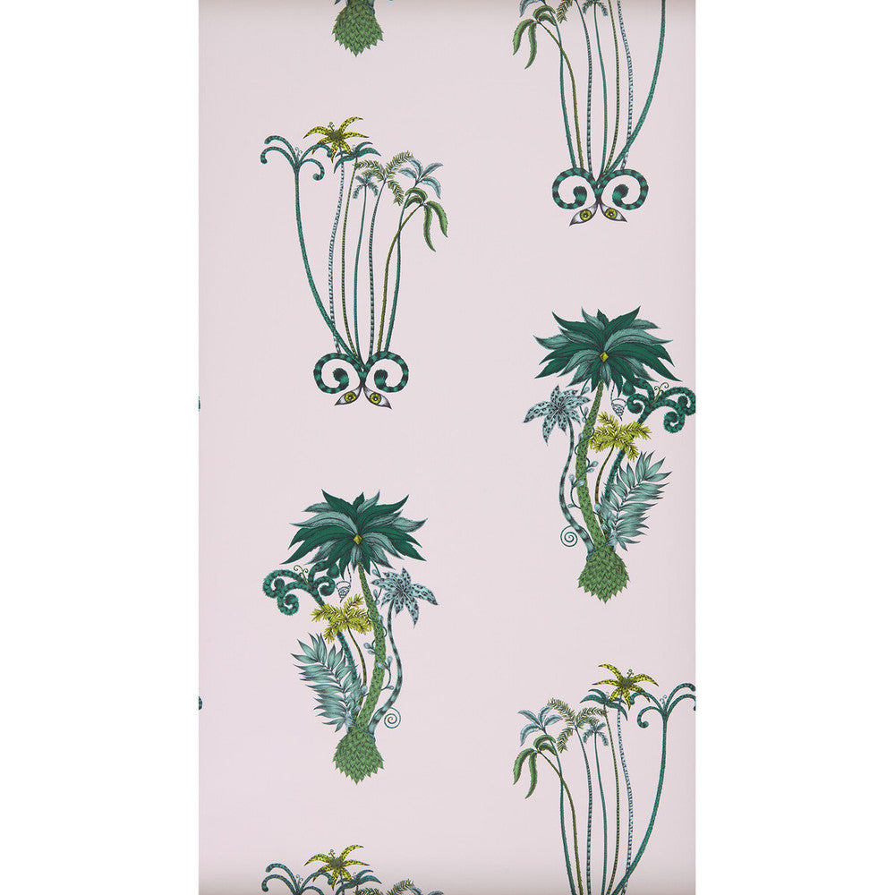 Jungle Palms Pink by Clarke And Clarke Designer Wallcovering ANIMALIA BY EMMA J SHIPLEY FOR C&C United Kingdom Horizontal: 0 and Vertical: 30.125 20.5 - Swanky Fabrics -
