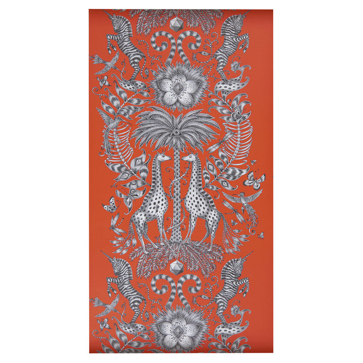 Kruger Flame by Clarke And Clarke Designer Wallcovering ANIMALIA BY EMMA J SHIPLEY FOR C&C United Kingdom Horizontal: 0 and Vertical: 27.125 20.5 - Swanky Fabrics -