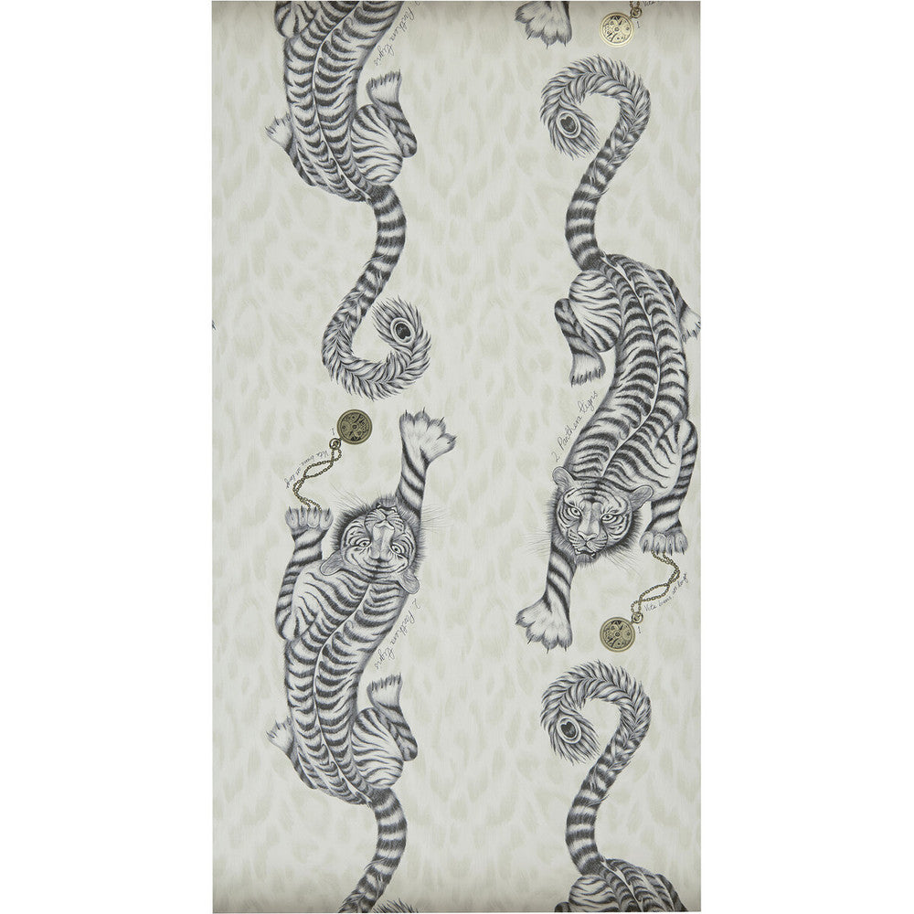 Tigris Monochrome by Clarke And Clarke Wallcovering Clarke And Clarke Wallcovering Tigris MonochromeWallcovering ANIMALIA BY EMMA J SHIPLEY FOR C&C United Kingdom </p><p>Repeat: H: 0, V: 25.25 20.5 - Fabric Carolina -
