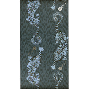 Clarke And Clarke Wallpaper Tigris Navy