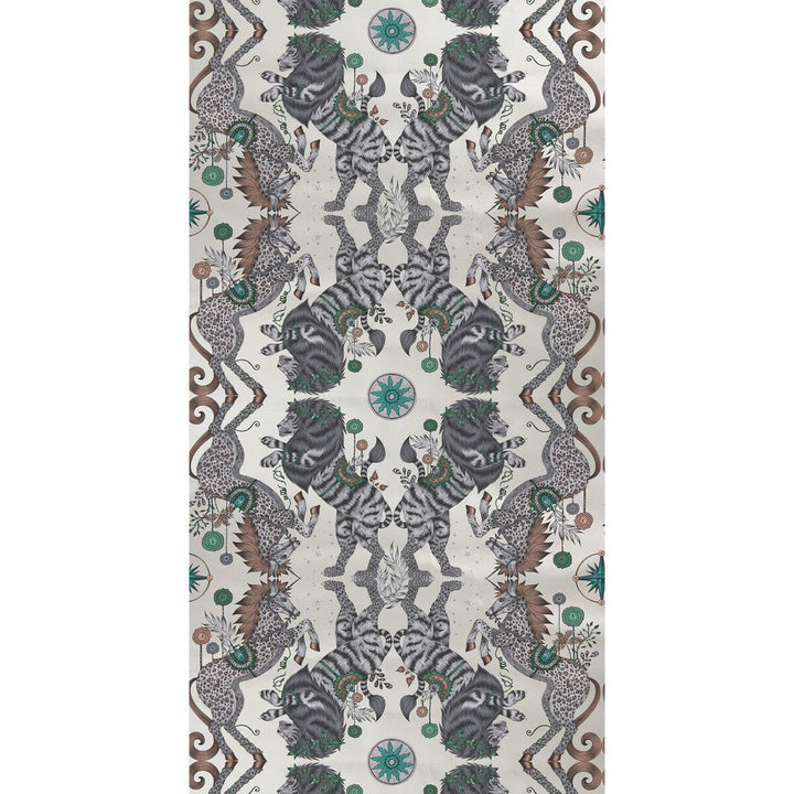 Caspian Wp Gilver by Clarke And Clarke Designer Wallcovering WILDERIE BY EMMA J SHIPLEY FOR C&C NON WOVEN - 100% United Kingdom Horizontal: 0 and Vertical: 18 21 - Swanky Fabrics -