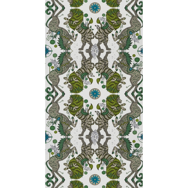 Caspian Wp Lime by Clarke And Clarke Designer Wallcovering WILDERIE BY EMMA J SHIPLEY FOR C&C NON WOVEN - 100% United Kingdom Horizontal: 0 and Vertical: 18 21 - Swanky Fabrics -