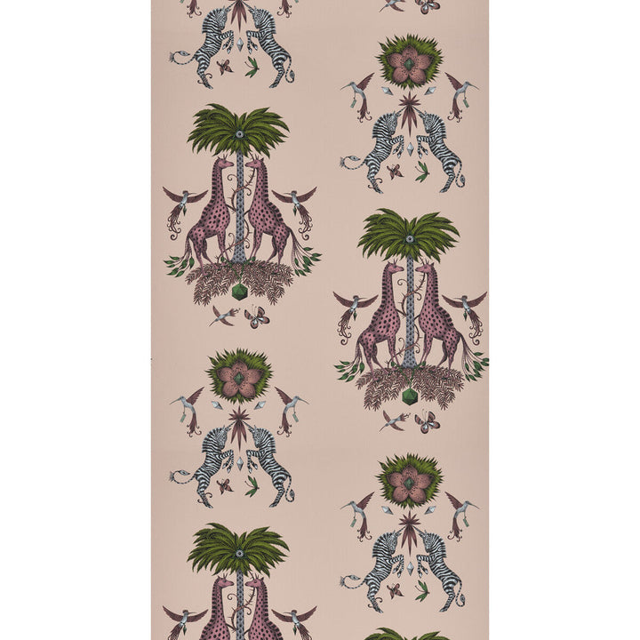 Creatura Pink by Clarke And Clarke Designer Wallcovering WILDERIE BY EMMA J SHIPLEY FOR C&C NON WOVEN - 100% United Kingdom Horizontal: 0 and Vertical: 25.24 21 - Swanky Fabrics -