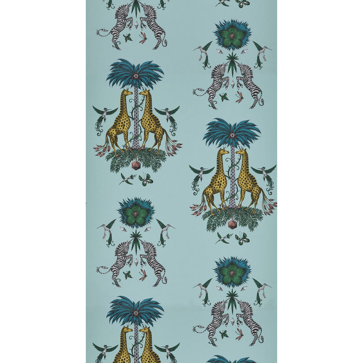 Creatura Turquoise by Clarke And Clarke Wallcovering Clarke And Clarke Wallcovering Creatura Turquoise Wallcovering WILDERIE BY EMMA J SHIPLEY FOR C&C NON WOVEN - 100% United Kingdom </p><p>Repeat: H: 0, V: 25.24 21 - Fabric Carolina -