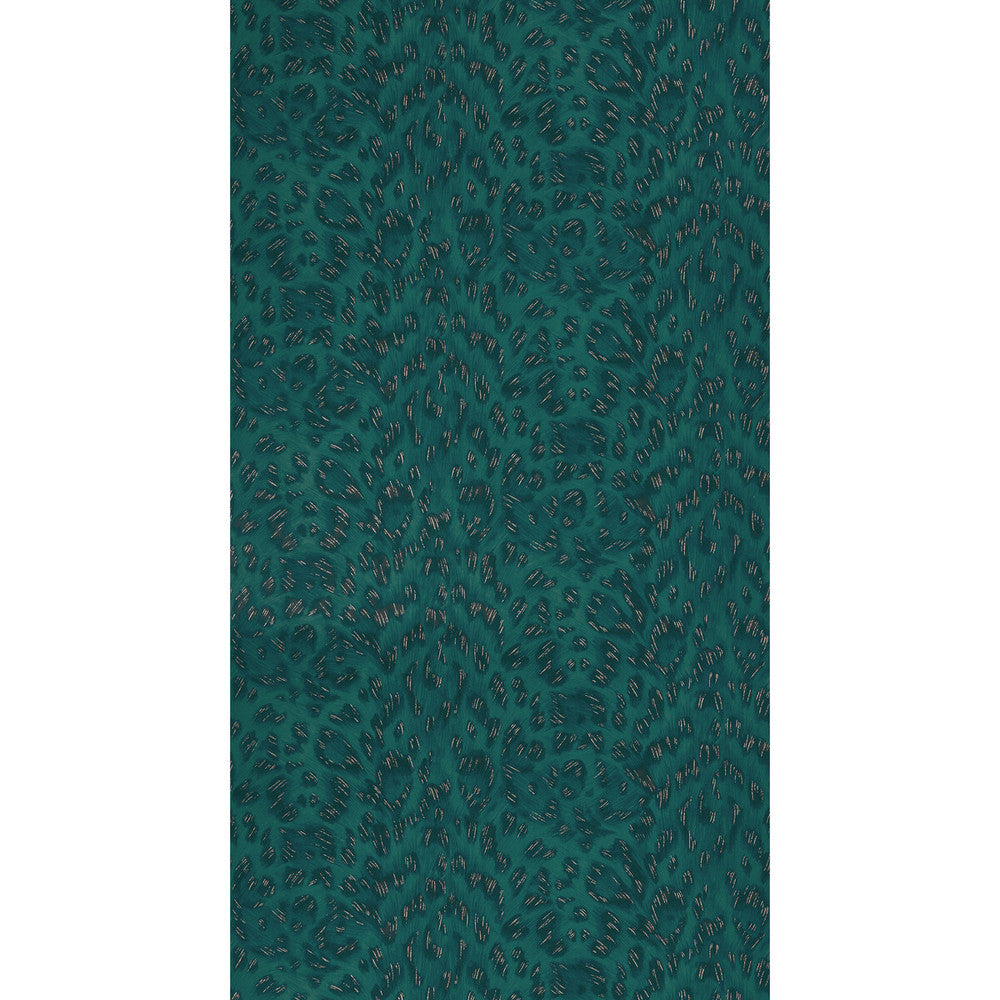Felis Teal/Rose Gold by Clarke And Clarke Designer Wallcovering WILDERIE BY EMMA J SHIPLEY FOR C&C NON WOVEN - 100% United Kingdom Horizontal: 0 and Vertical: 10.24 21 - Swanky Fabrics -