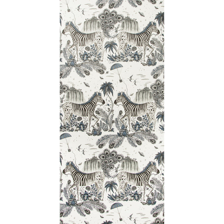Lost World Blue by Clarke And Clarke Designer Wallcovering WILDERIE BY EMMA J SHIPLEY FOR C&C NON WOVEN - 100% United Kingdom Horizontal: 0 and Vertical: 27.01 21 - Swanky Fabrics -
