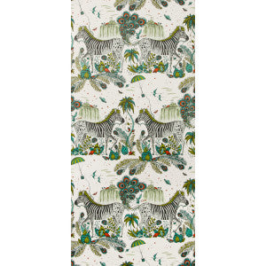 Clarke And Clarke Wallpaper Lost World Green