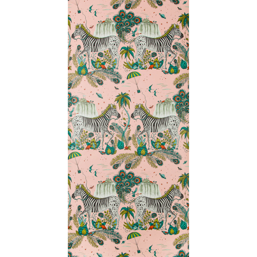 Lost World Pink by Clarke And Clarke Designer Wallcovering WILDERIE BY EMMA J SHIPLEY FOR C&C NON WOVEN - 100% United Kingdom Horizontal: 0 and Vertical: 27.01 21 - Swanky Fabrics -