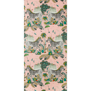 Clarke And Clarke Wallpaper Lost World Pink