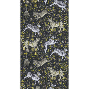Clarke And Clarke Wallpaper Protea Charcoal