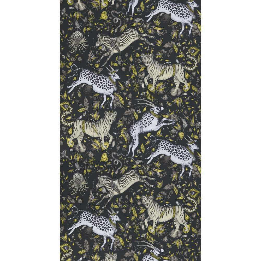 Protea Charcoal by Clarke And Clarke Designer Wallcovering WILDERIE BY EMMA J SHIPLEY FOR C&C NON WOVEN - 100% United Kingdom Horizontal: 0 and Vertical: 20.48 21 - Swanky Fabrics -