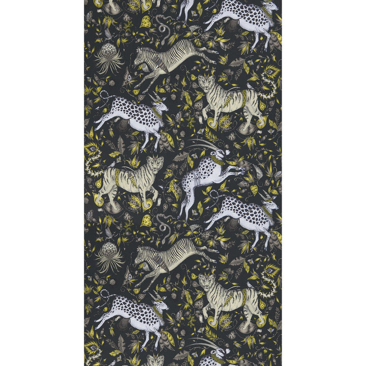Protea Charcoal by Clarke And Clarke Designer Wallcovering WILDERIE BY EMMA J SHIPLEY FOR C&C NON WOVEN - 100% United Kingdom Horizontal: 0 and Vertical: 20.48 21 - Swanky Fabrics -