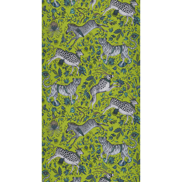 Protea Lime by Clarke And Clarke Designer Wallcovering WILDERIE BY EMMA J SHIPLEY FOR C&C NON WOVEN - 100% United Kingdom Horizontal: 0 and Vertical: 20.48 21 - Swanky Fabrics -