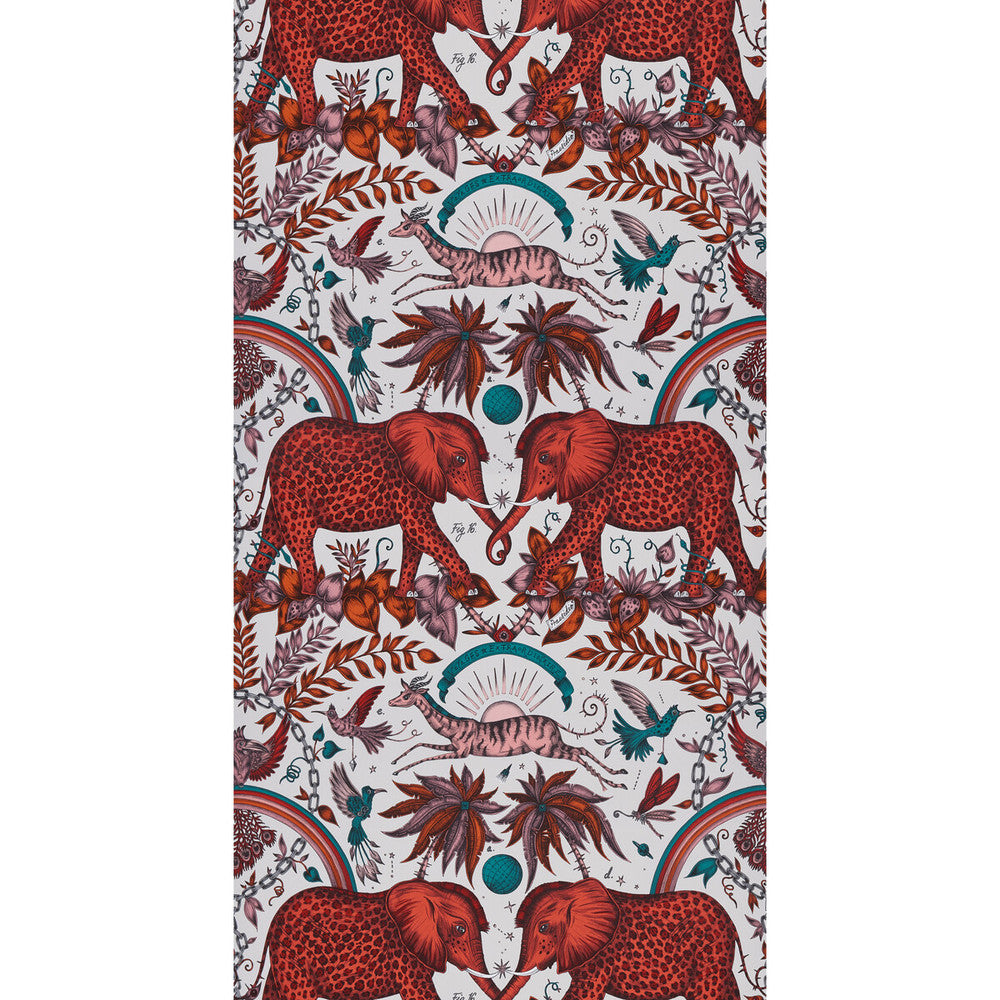 Zambezi Flame by Clarke And Clarke Designer Wallcovering WILDERIE BY EMMA J SHIPLEY FOR C&C NON WOVEN - 100% United Kingdom Horizontal: 0 and Vertical: 18 21 - Swanky Fabrics -