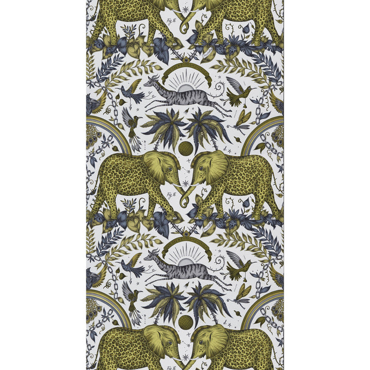 Zambezi Gold by Clarke And Clarke Designer Wallcovering WILDERIE BY EMMA J SHIPLEY FOR C&C NON WOVEN - 100% United Kingdom Horizontal: 0 and Vertical: 18 21 - Swanky Fabrics -