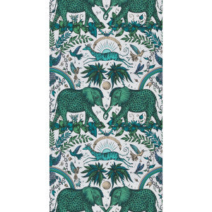 Clarke And Clarke Wallpaper Zambezi Green