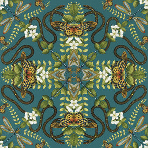 Clarke And Clarke Wallpaper Emerald Forest Wp Teal