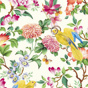 Clarke And Clarke Wallpaper Golden Parrot Wp Ivory