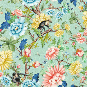 Clarke And Clarke Wallpaper Sapphire Garden Wp Mineral
