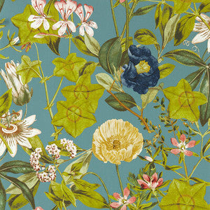 Clarke And Clarke Wallpaper Passiflora Chambray Wp