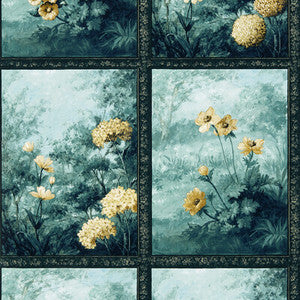 Clarke And Clarke Wallpaper Artus Denim Ochre Wp W0155/02.CAC.0