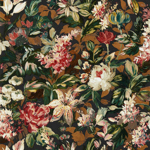Clarke And Clarke Wallpaper Lilum Russet Noir Wp W0158/05.CAC.0