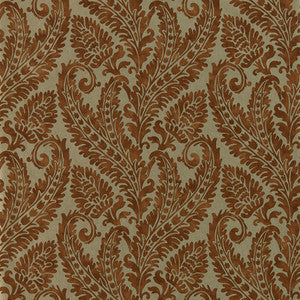 Clarke And Clarke Wallpaper Regale Russet Gilver Wp W0161/04.CAC.0