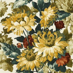 Clarke And Clarke Wallpaper Sunforest Olive Russet Wp W0162/03.CAC.0