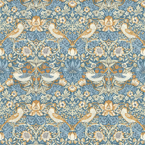 Clarke And Clarke Wallpaper Strawberry Thief Denim Wp W0171/02.CAC.0